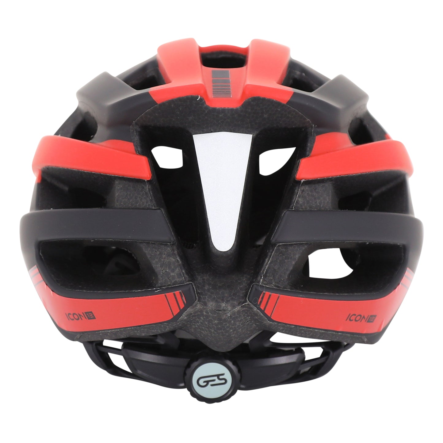 Ges adult cycling helmet icon-12 road-gravel black-red in-mold fit-system