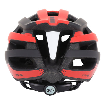 Ges adult cycling helmet icon-12 road-gravel black-red in-mold fit-system