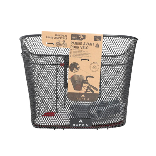 Hapo.G Black Honeycomb Steel Front Basket for E-Bikes