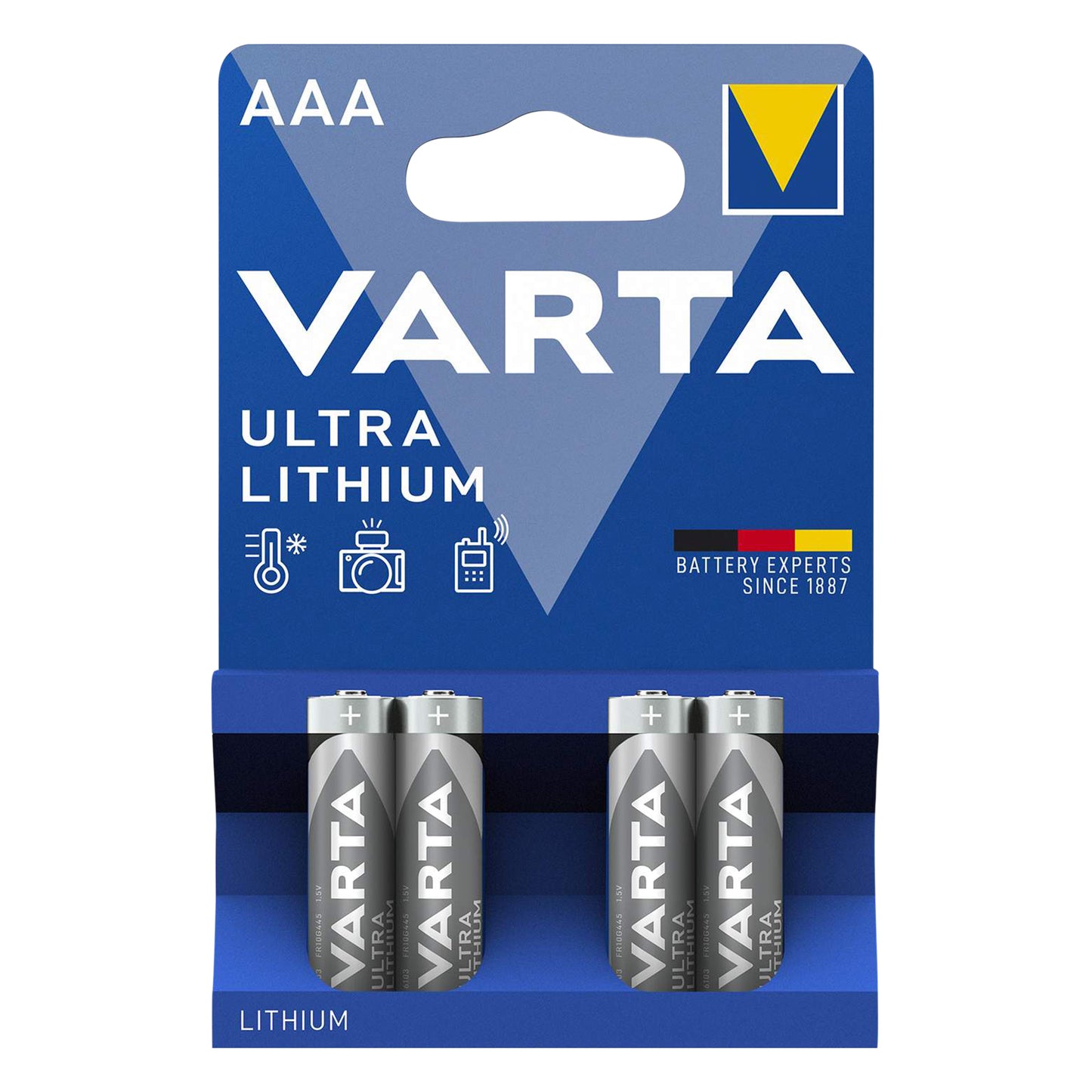 Pile Varta LR03 AAA Ultra Lithium 1.5V vendues par 4