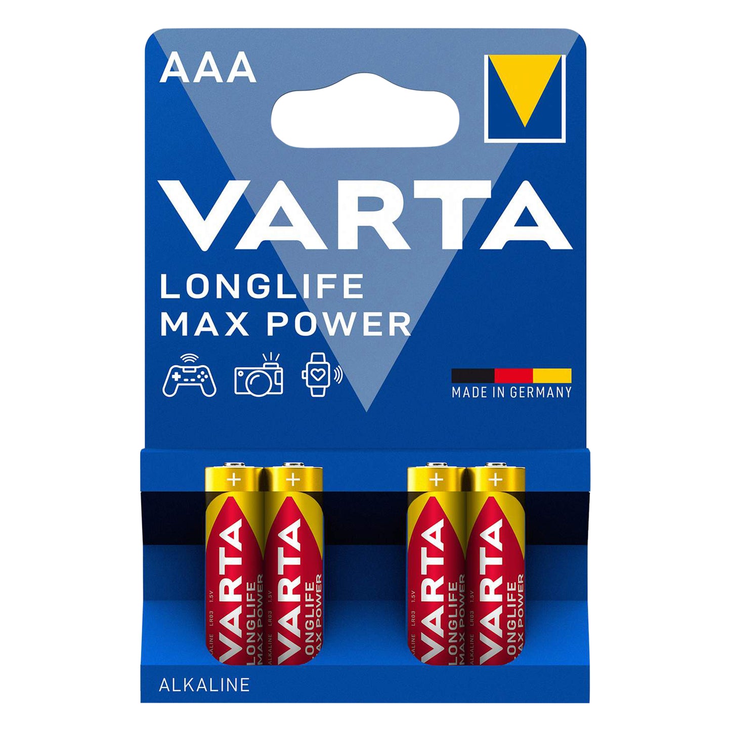 Pile Varta LR03 AAA alcaline Longlife Max Power vendues par 4