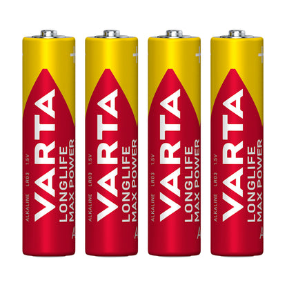 Pile Varta LR03 AAA alcaline Longlife Max Power vendues par 4