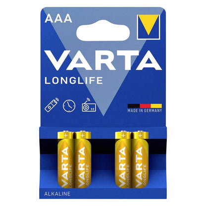 Pile Varta LR03 AAA alcaline Longlife vendues par 4