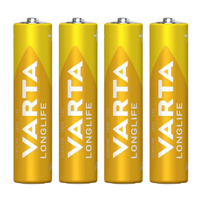 Pile Varta LR03 AAA alcaline Longlife vendues par 4