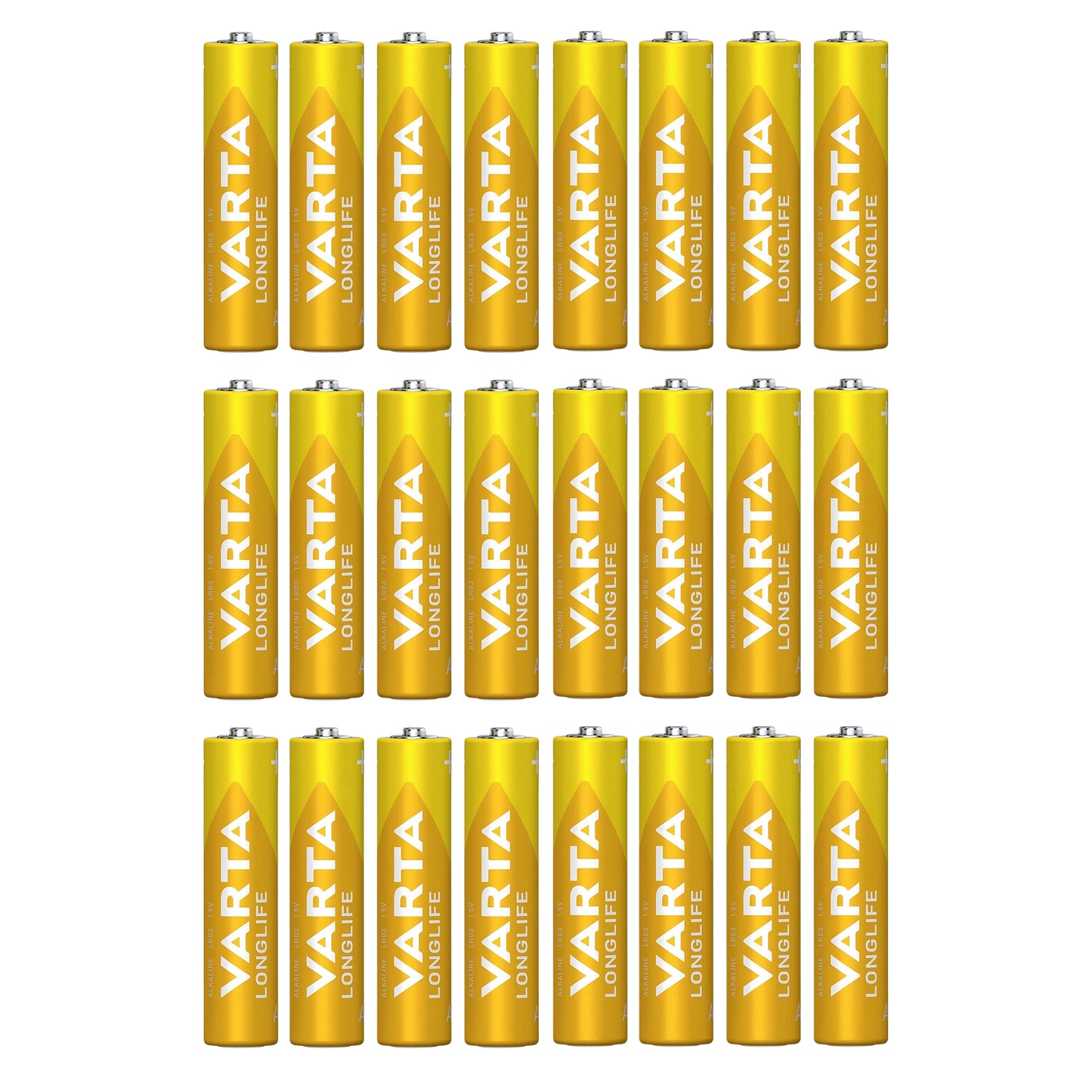 Pile Varta LR03 AAA alcaline Longlife boîte refermable par 24