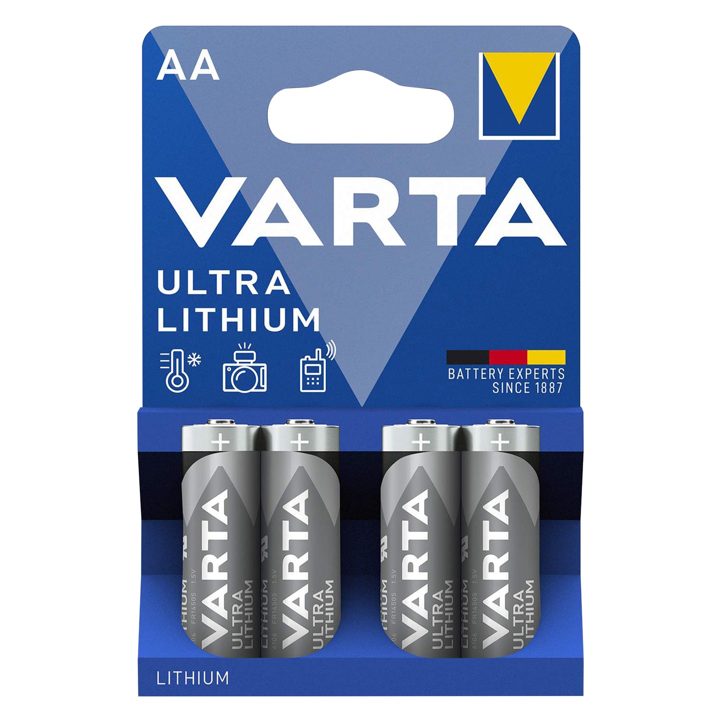 Pile Varta LR06 AA Ultra Lithium 1.5V vendues par 4