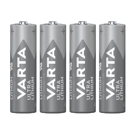 Varta LR06 AA Ultra Lithium 1.5V battery, pack of 4