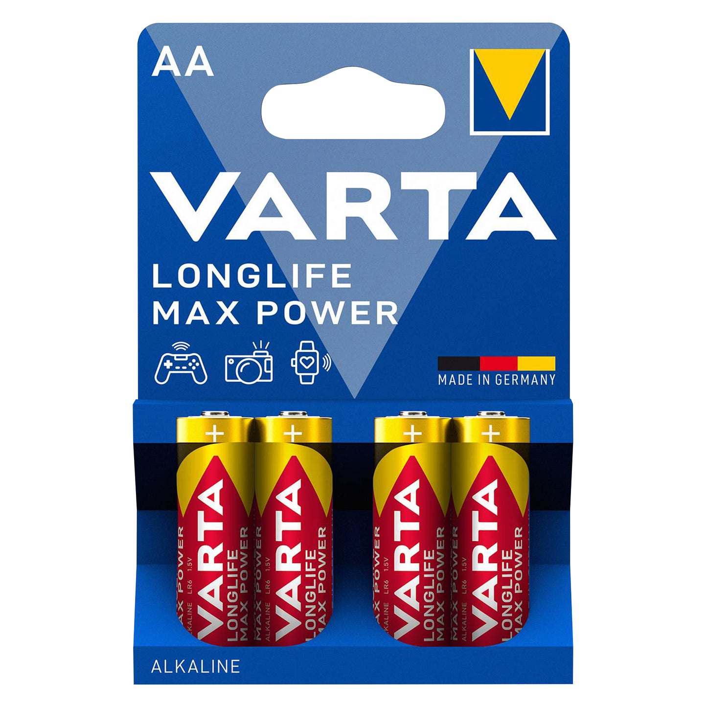Pile Varta LR06 AA alcaline Longlife Max Power vendues par 4
