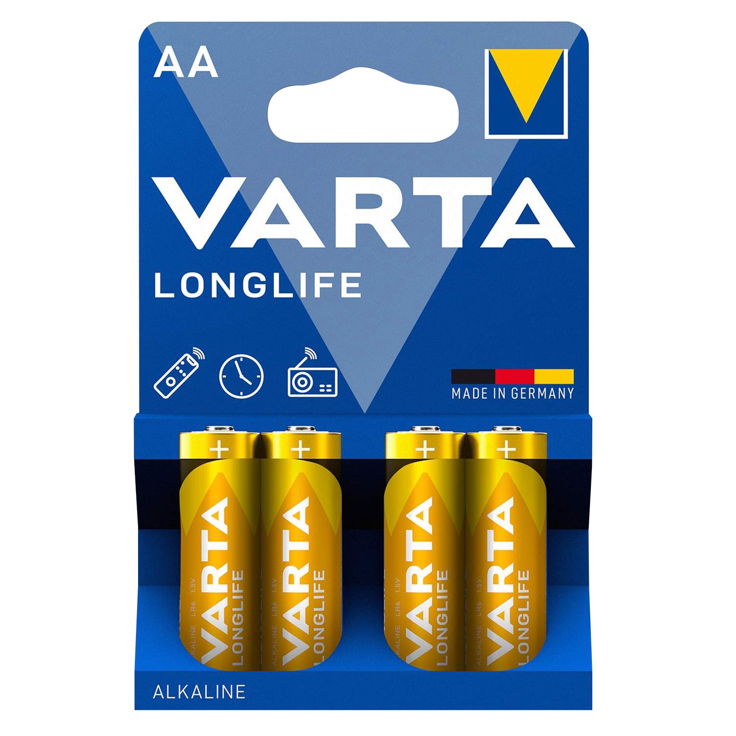 Pile Varta LR06 AA alcaline Longlife vendues par 4