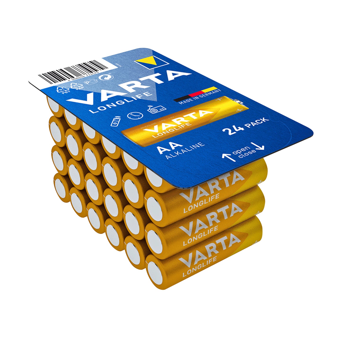 Pile Varta LR06 AA alcaline Longlife boîte refermable par 24