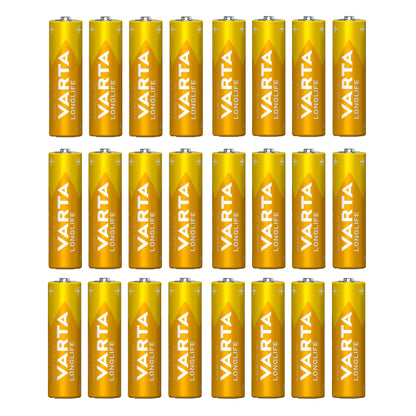 Pile Varta LR06 AA alcaline Longlife boîte refermable par 24