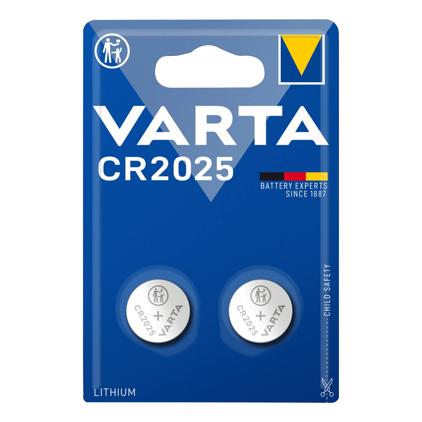 Pile bouton Varta CR2025 lithium 3V vendues par 2