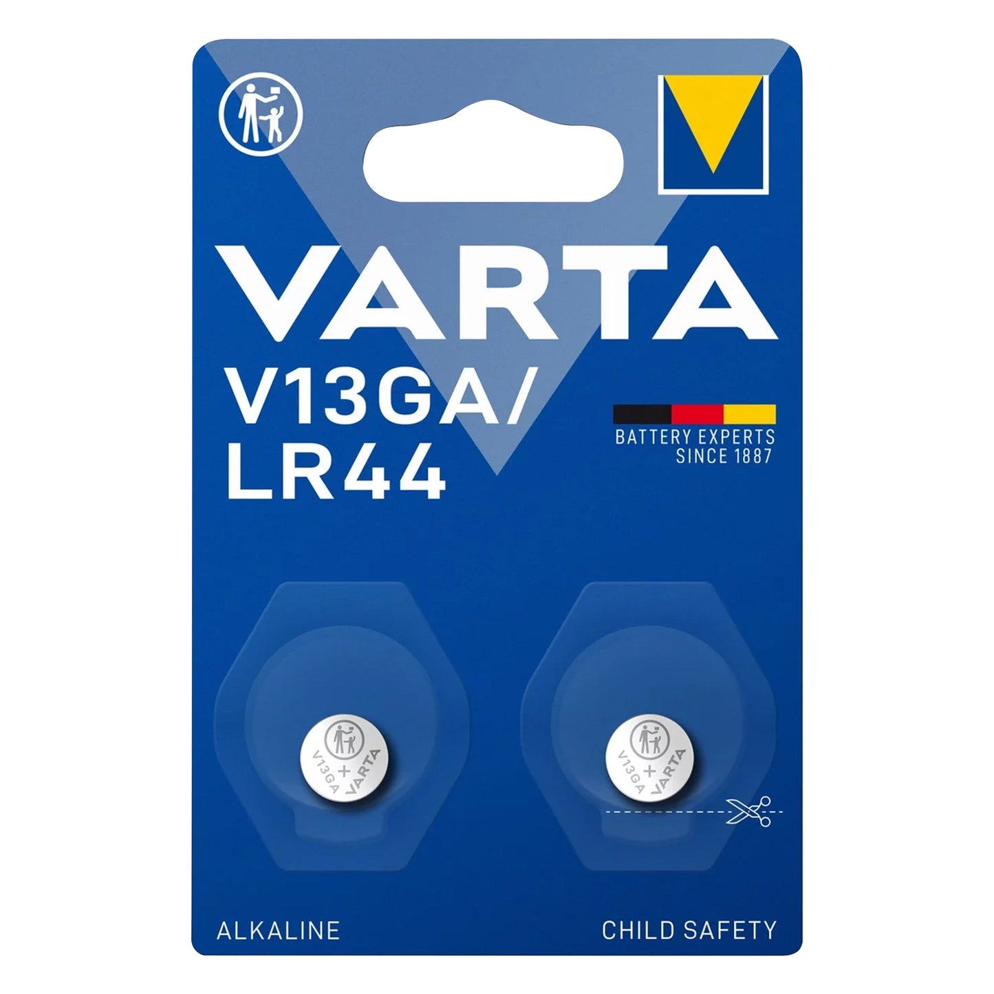 Pile bouton Varta LR44 V13GA alcaline 1.5V vendues par 2