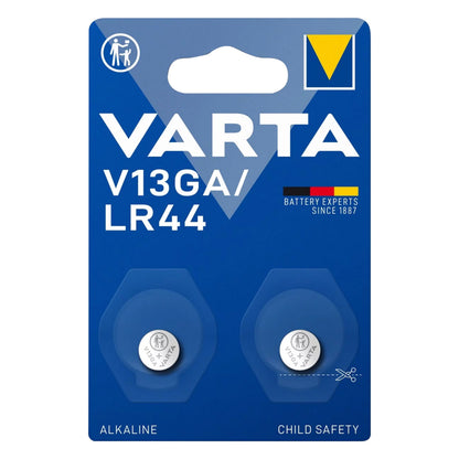 Pile bouton Varta LR44 V13GA alcaline 1.5V vendues par 2