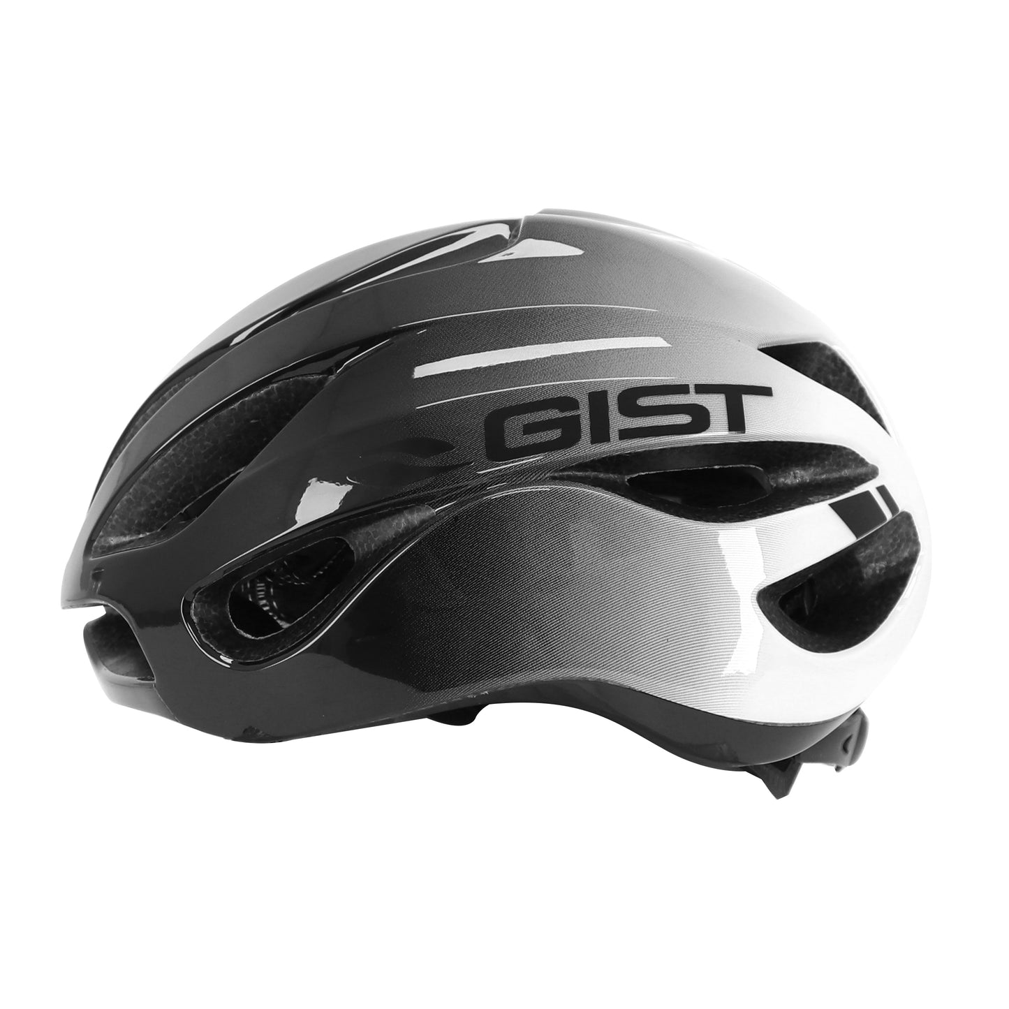 Casque vélo adulte Gist route primo restyling noir-blanc full in-mold