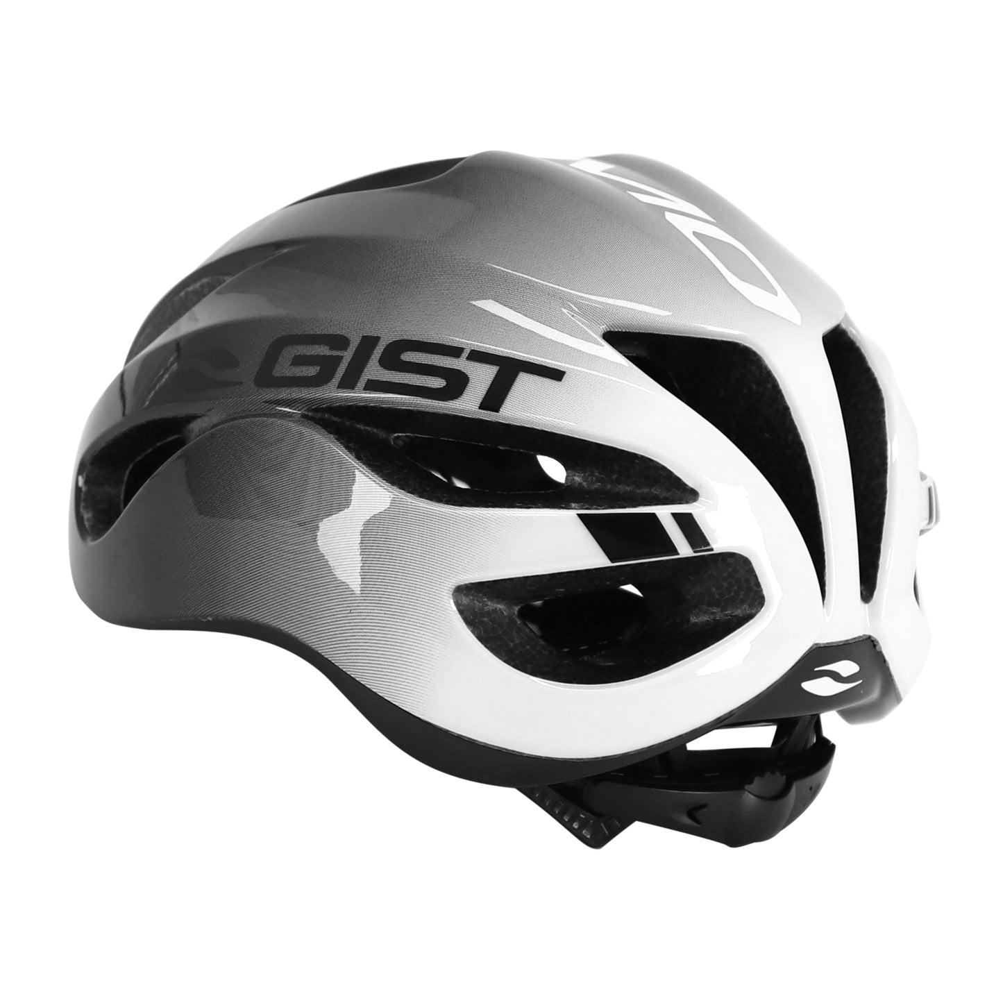 Casque vélo adulte Gist route primo restyling noir-blanc full in-mold
