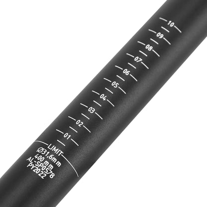 PCP aluminum seatpost, diameter 31.6 L400