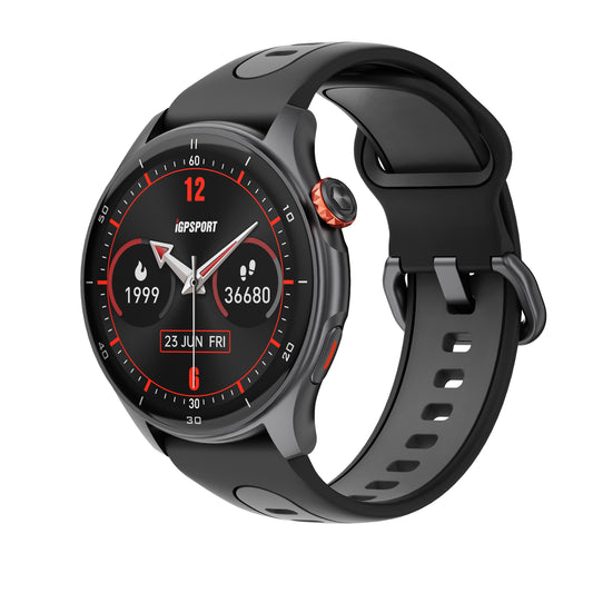 GPS Watch - iGPSPORT lw10 black fitness tracker - calories - heart rate - sleep - and over 45 health algorithms
