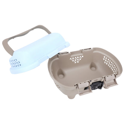 Panier avant plastique PCP pour chien marron bleu