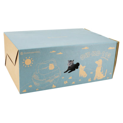 Panier avant plastique PCP pour chien marron bleu