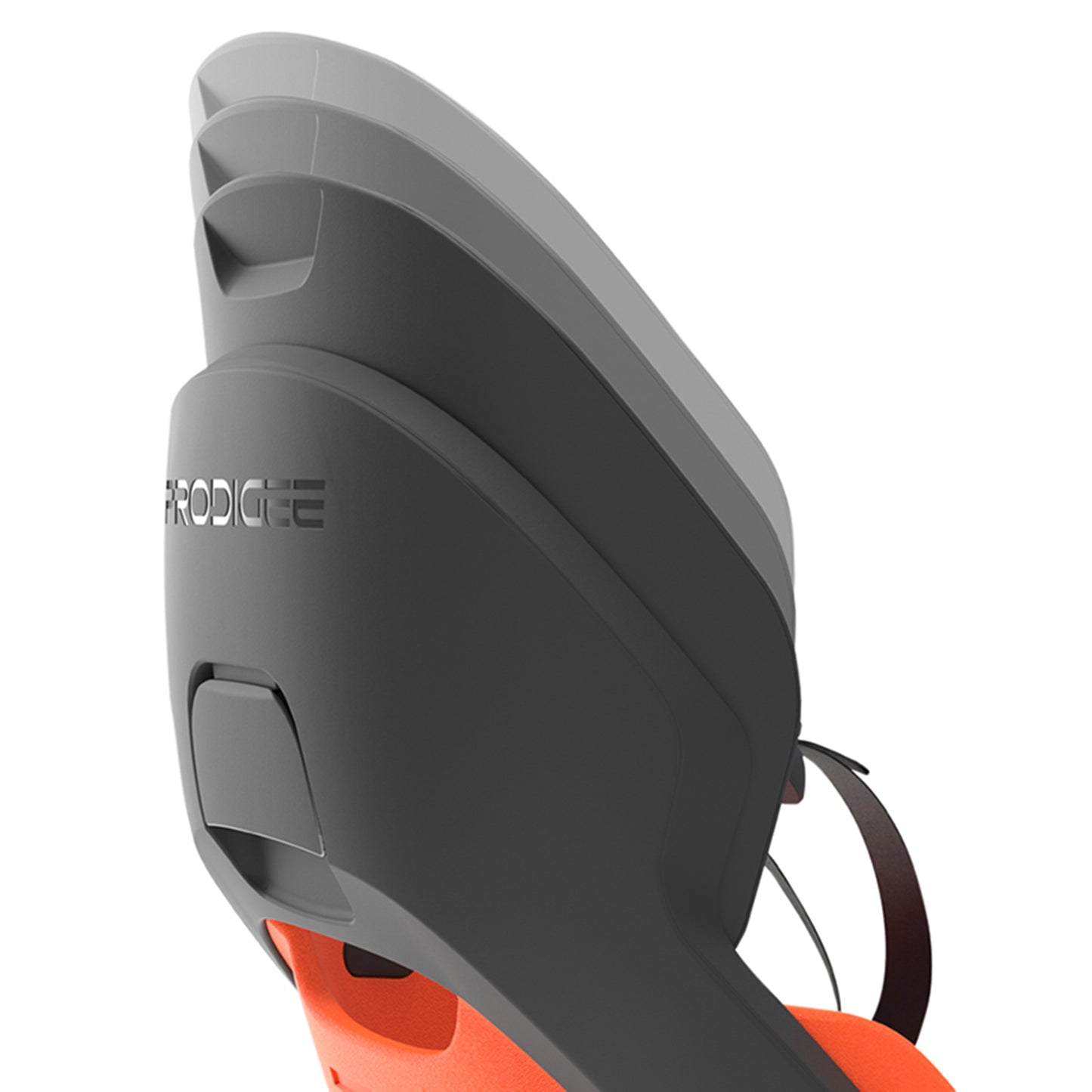 Prodigee Icon Rear Child Seat Black Frame Orange Cushion