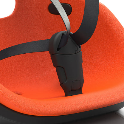 Prodigee Icon Rear Child Seat Black Frame Orange Cushion
