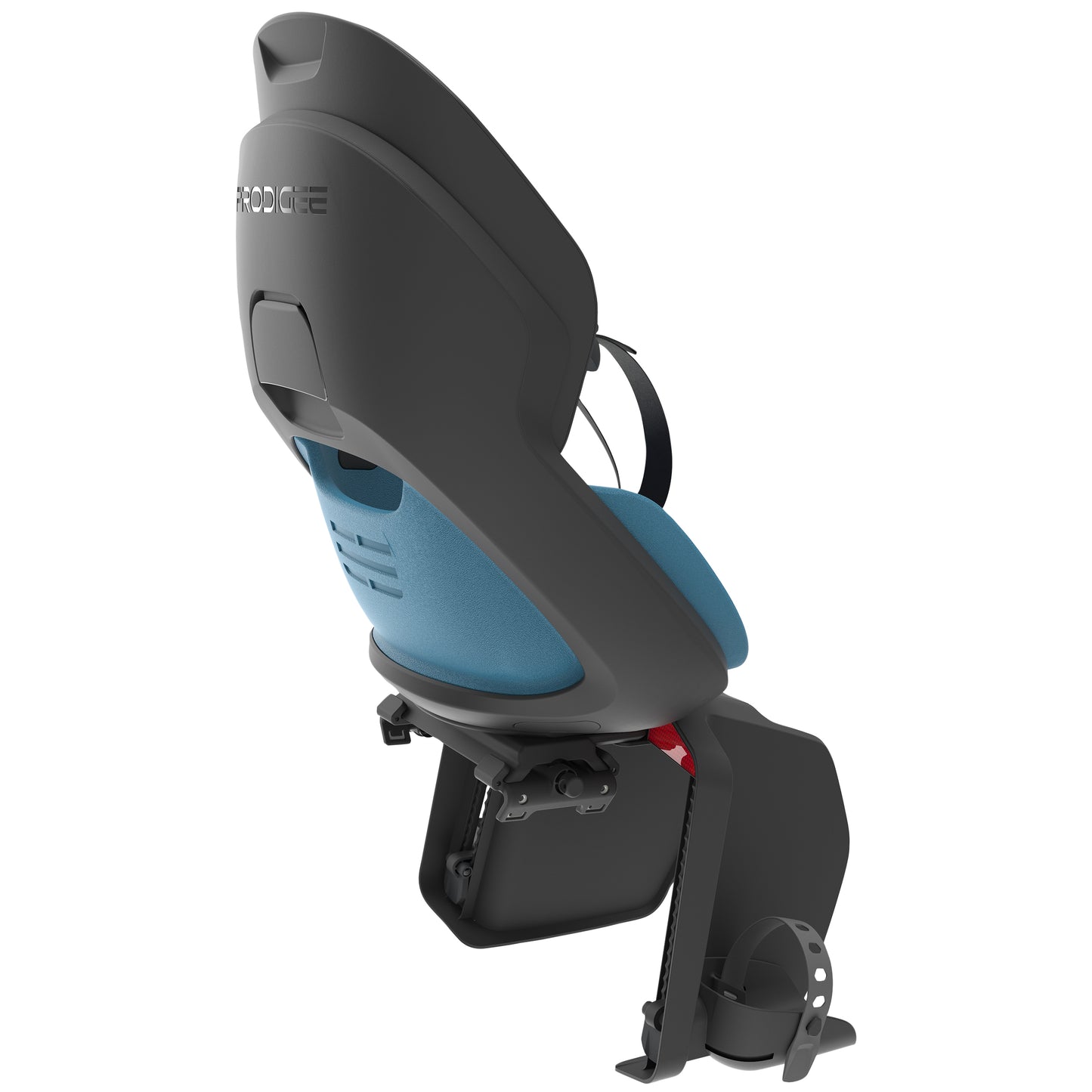 Prodigee Icon Rear Child Seat with Blue Cushion Rack Mount