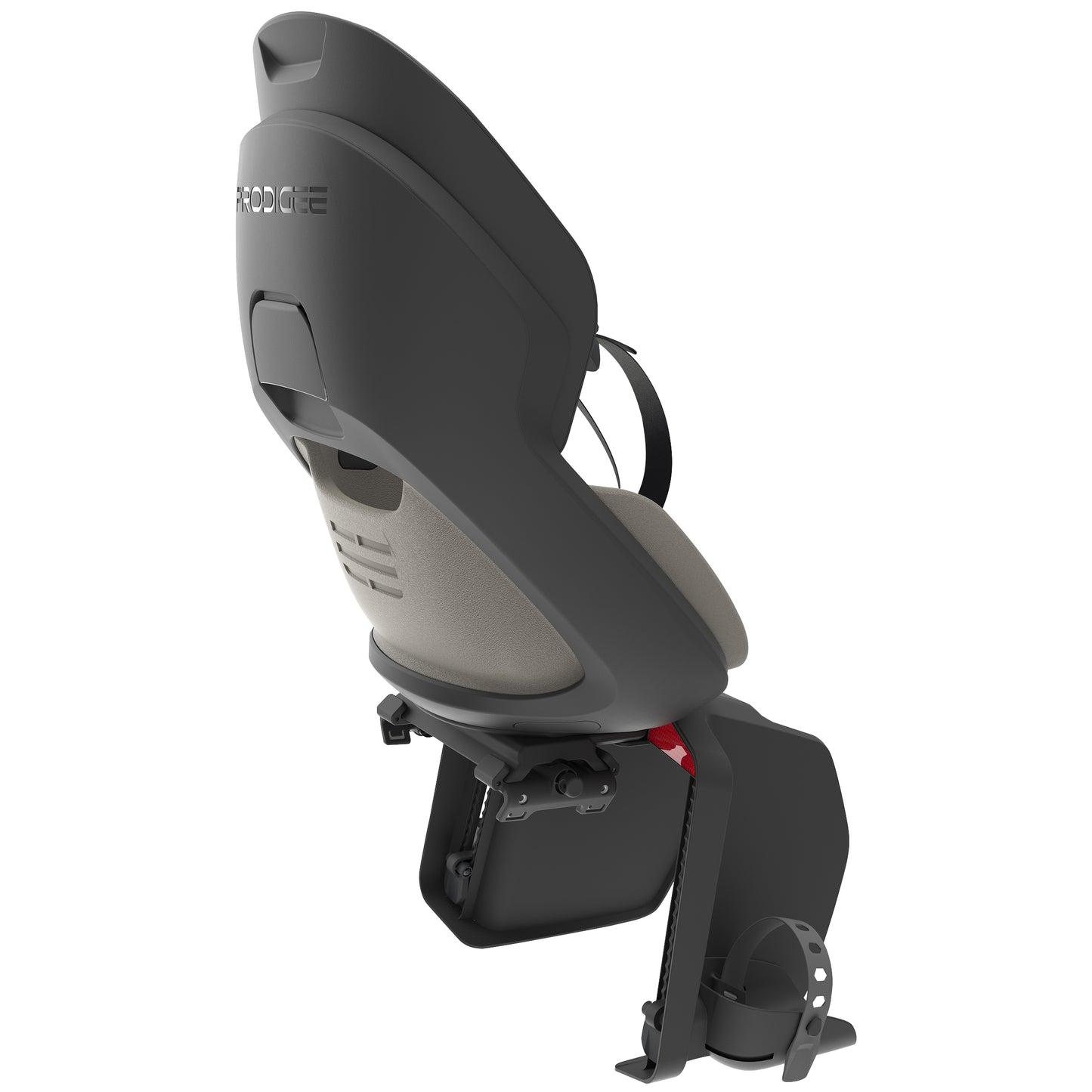 Prodigee Icon Rear Child Seat with Grey Cushion Pannier Rack