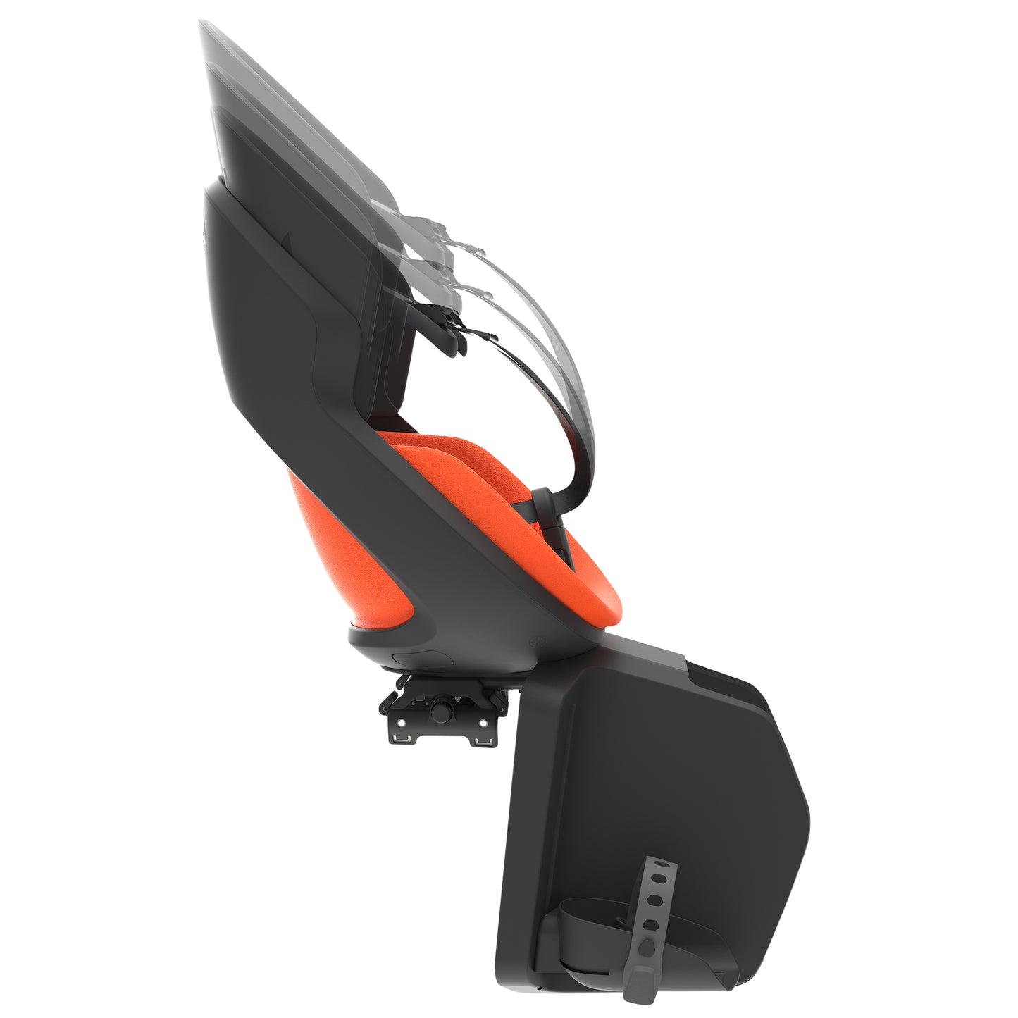 Prodigee Icon Rear Child Seat with Luggage Rack Orange Cushion