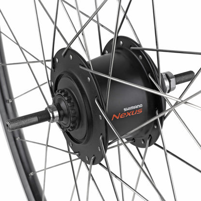 Roue PCP VTC patin 700x35 ER10 arrière noir double paroi moyeu Nexus 7V
