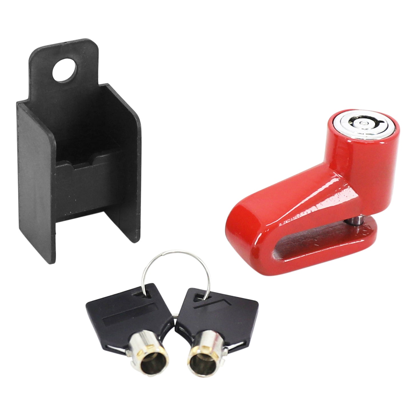 Antivol mini bloque disque trottinette rouge