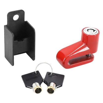 Antivol mini bloque disque trottinette rouge