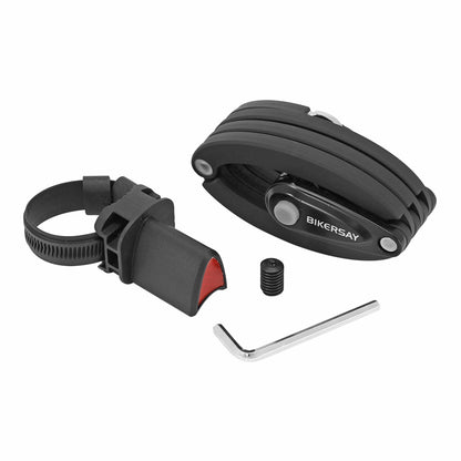 Antivol vélo - trottinette pliable-pliant noir l 750 mm a combinaison avec fixation cadre