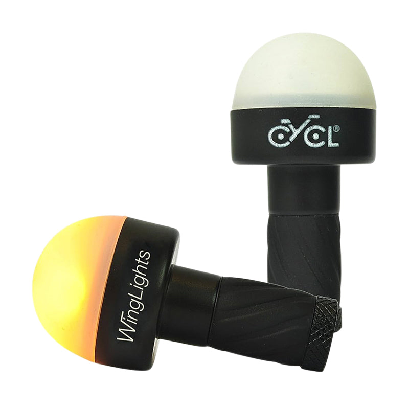 Eclairage clignotant embout de cintre noir à piles cr2032 paire