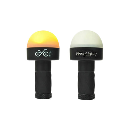 Eclairage clignotant embout de cintre noir à piles cr2032 paire