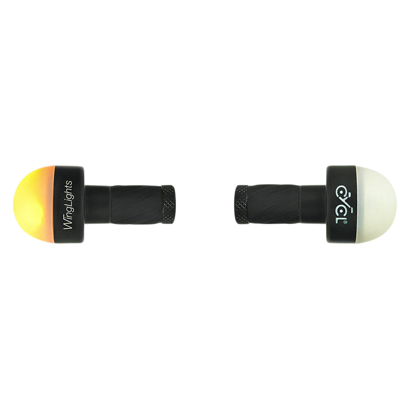 Eclairage clignotant embout de cintre noir à piles cr2032 paire