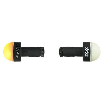 Eclairage clignotant embout de cintre noir à piles cr2032 paire