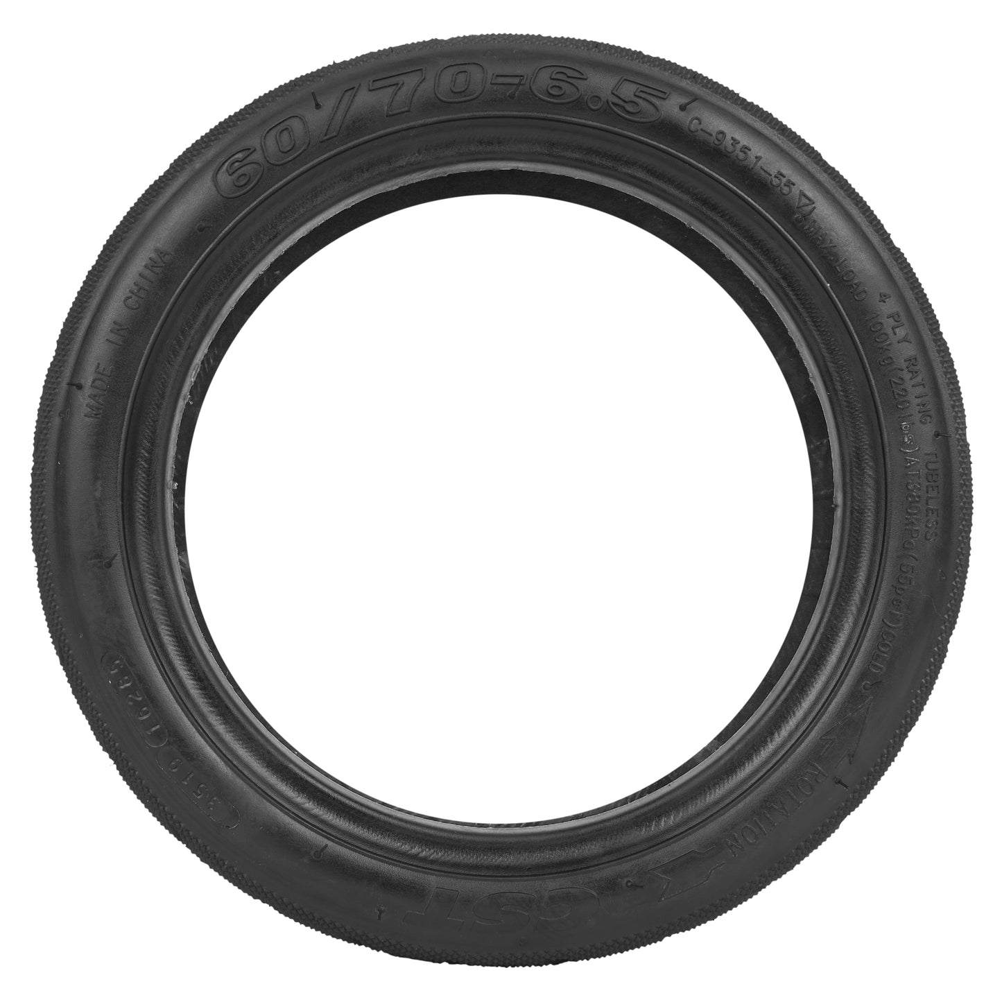 Tubeless Scooter Tire with Puncture-Proof Gel 10 X 2.50 (60-70-6.5) CST Black