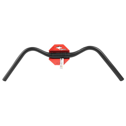 Ergotec Stuttgart aluminum black raised MTB-City handlebar, 31.8mm diameter, 610mm length