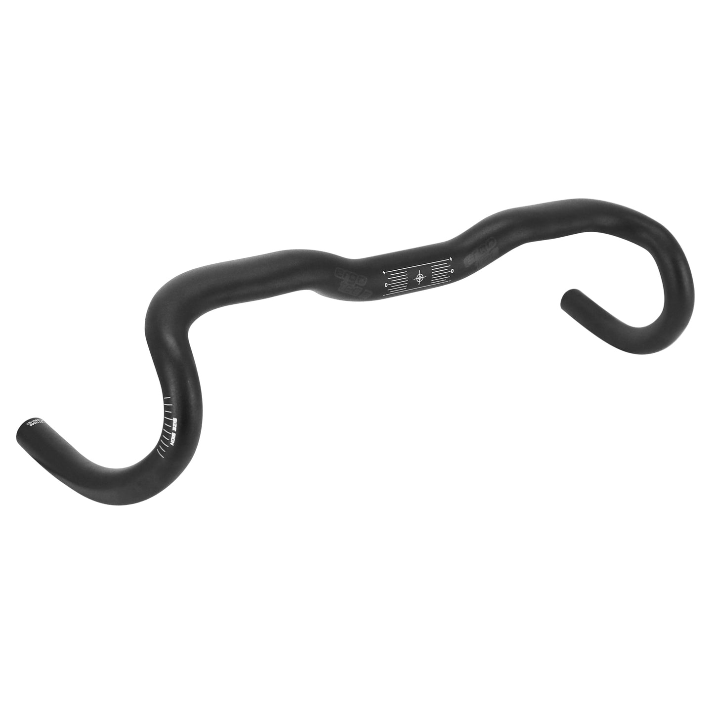 Cintre Route demi relève Ergotec randonneur alu noir diam 31.8mm l 420-513mm