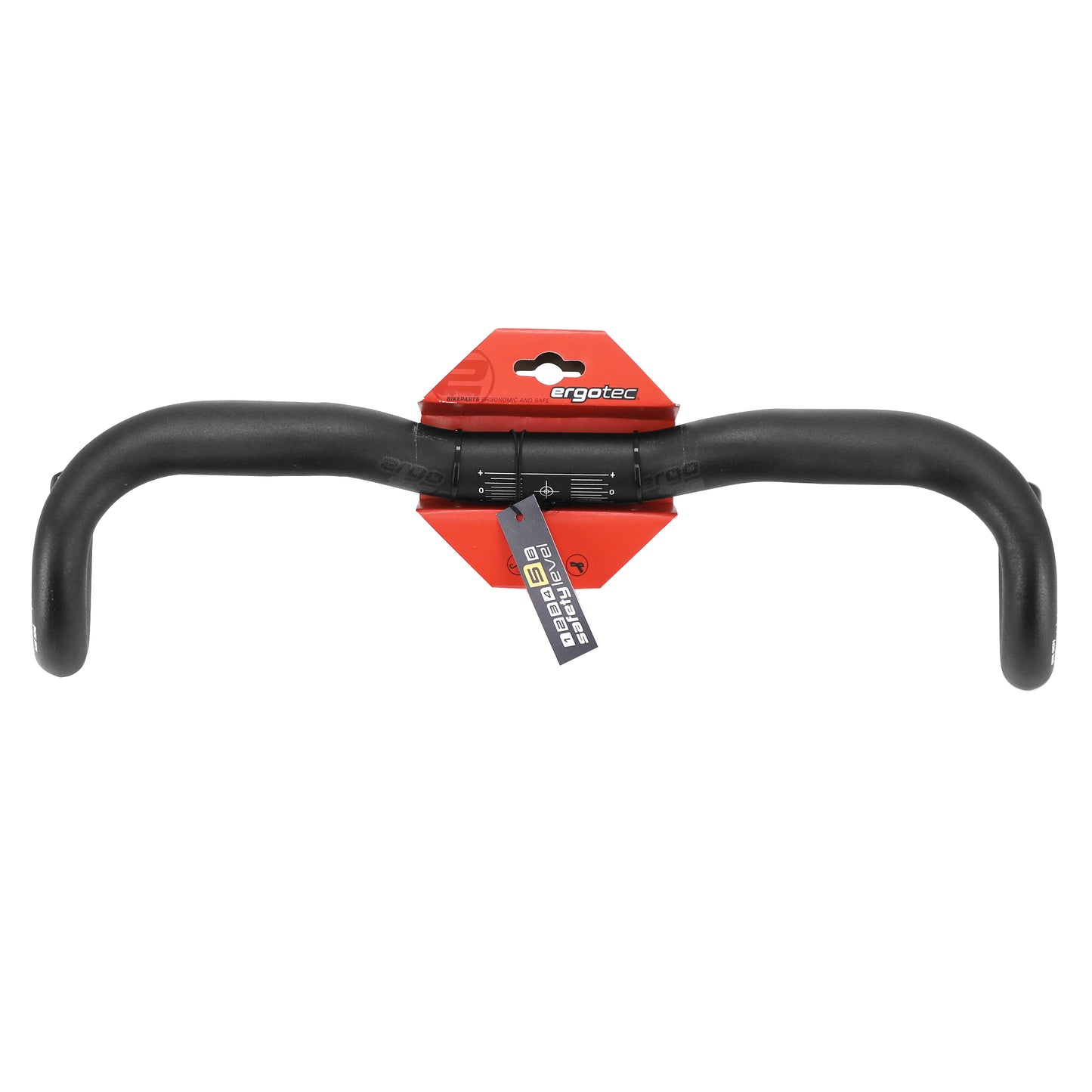 Cintre Route demi relève Ergotec randonneur alu noir diam 31.8mm l 420-513mm