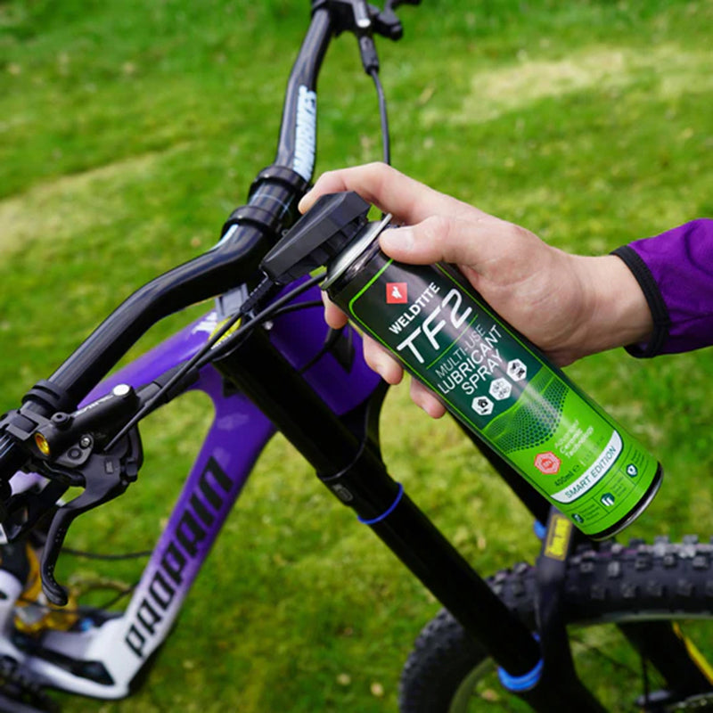 Lubrifiant vélo multi/usage Weldtite TF2 céramique (avec tete smart aérosol 400ml)