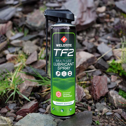 Lubrifiant vélo multi/usage Weldtite TF2 céramique (avec tete smart aérosol 400ml)