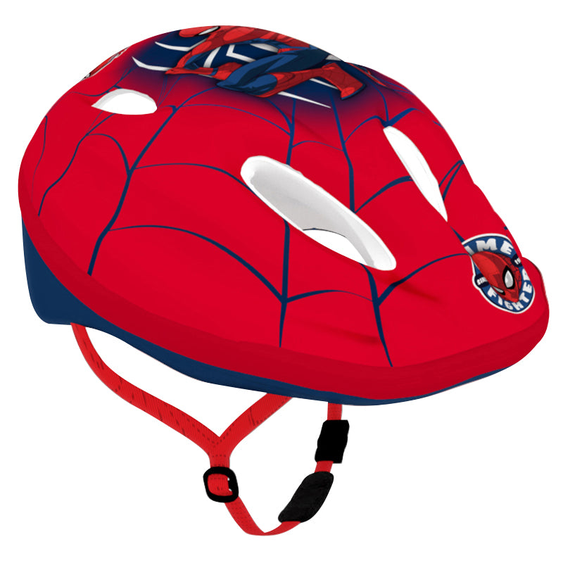 Casque vélo enfant Disney spiderman rouge avec molette réglage City