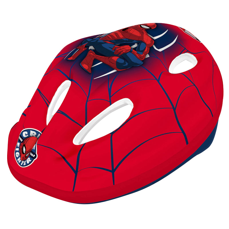 Casque vélo enfant Disney spiderman rouge avec molette réglage City