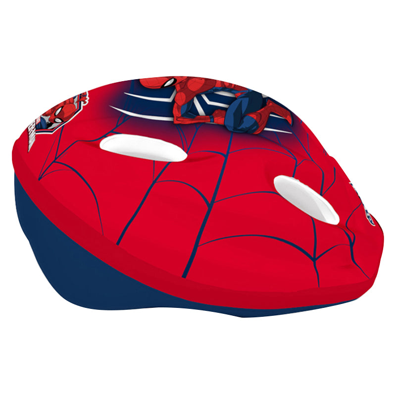 Casque vélo enfant Disney spiderman rouge avec molette réglage City