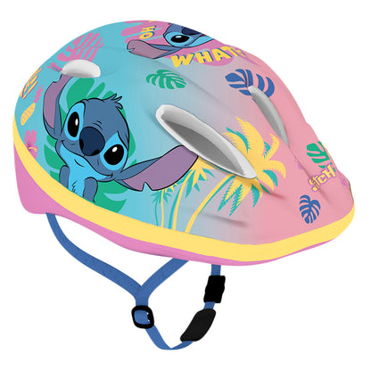 Casque vélo enfant Disney stitch rose avec molette réglage