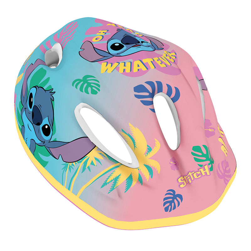 Casque vélo enfant Disney stitch rose avec molette réglage