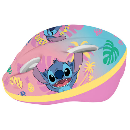 Casque vélo enfant Disney stitch rose avec molette réglage