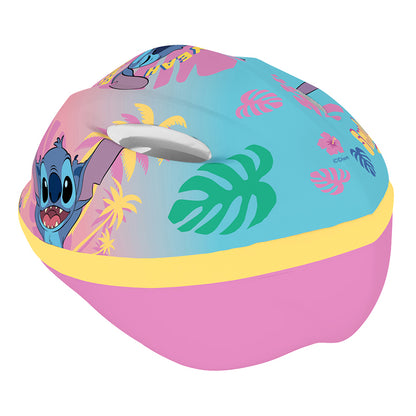 Casque vélo enfant Disney stitch rose avec molette réglage